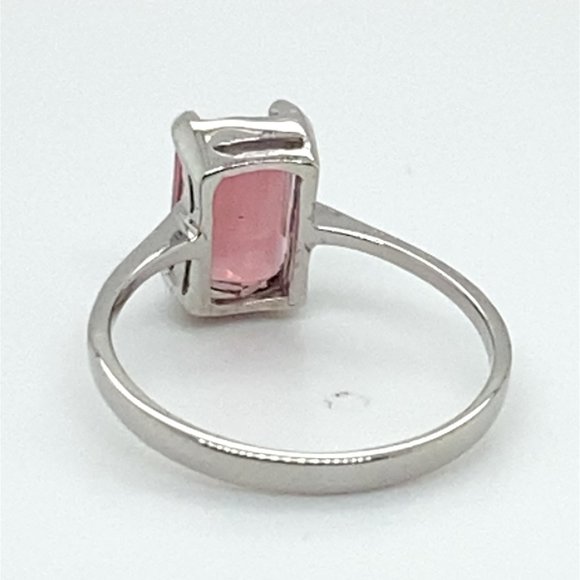 Bi Color Tourmaline 1.70ct Solid 14K White Gold Ring - Picture 5 of 6